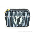 China suppliers stripe leather beauty case